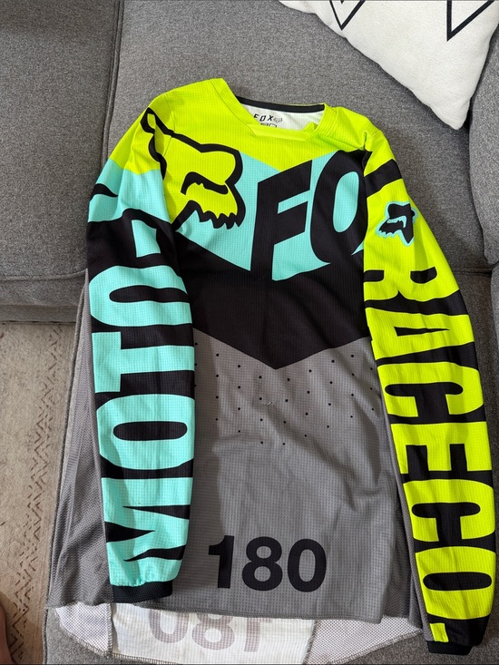 Fox Tops - Fox 180 Motocross Jersey - Neon Yellow, Mint, Gray